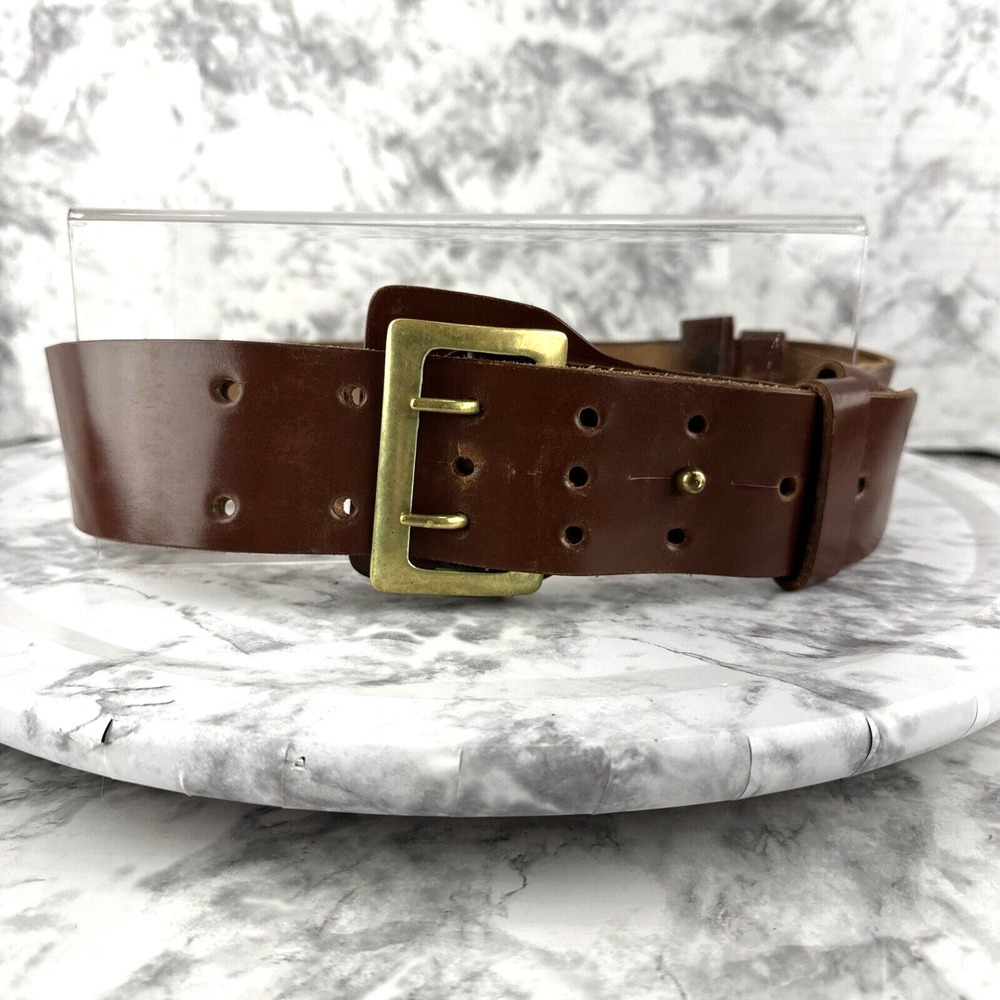 Vintage WWII Westover Field Military Service Belt Size 33 Shell Cordovan Leather